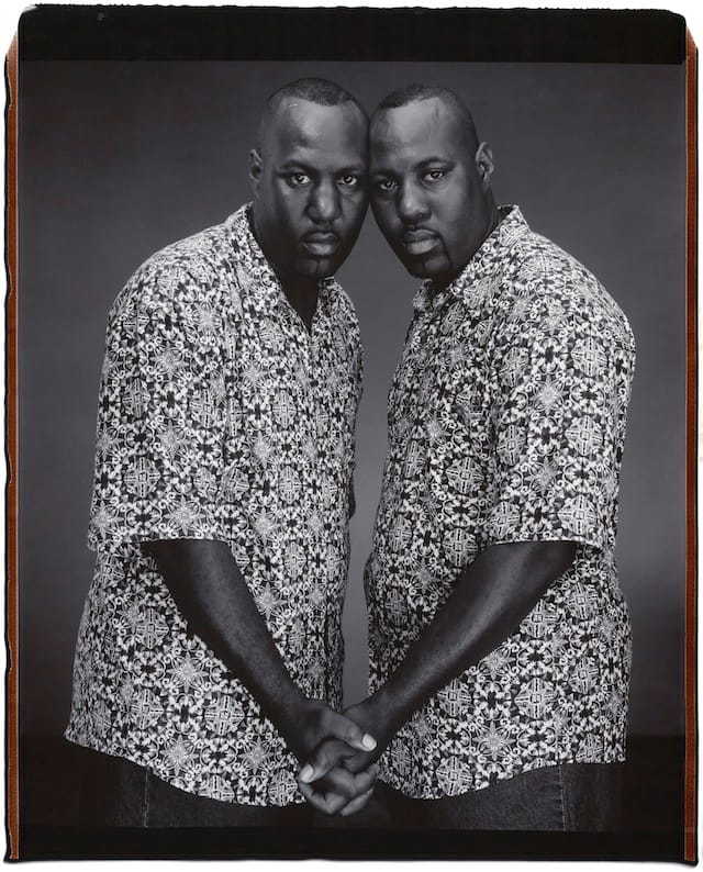 Mary Ellen Mark, "Shane and Shawn Riggins, 29 years old, Shane older by 3 minutes" (2001). Polaroid print. All images courtesy of Zimmerli Art Museum.  