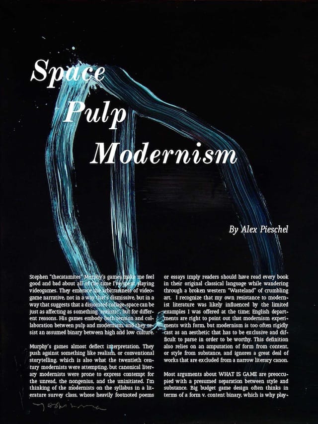 "Space Pulp Modernism" article in "The Arcade Review"