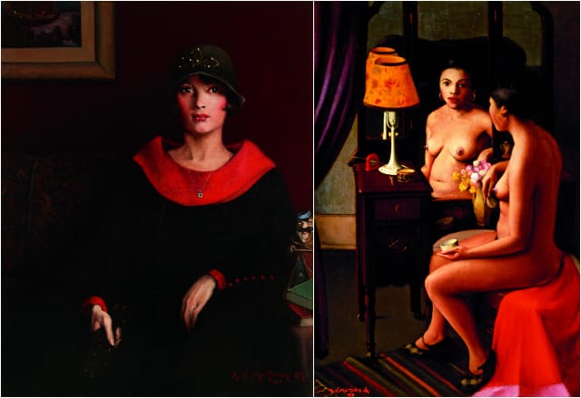 Archibald J. Motley Jr., The Octoroon Girl, 1925. Oil on canvas, 38 x 30.25 inches (96.5 x 76.8 cm). Courtesy of Michael Rosenfeld Gallery, LLC, New York, New York. © Valerie Gerrard Browne. ; Archibald J. Motley Jr., Brown Girl After the Bath, 1931. Oil on canvas, 48.25 x 36 inches (122.6 x 91.4 cm). Collection of the Columbus Museum of Art, Ohio. Gift of an anonymous donor, 2007.015. © Valerie Gerrard Browne.