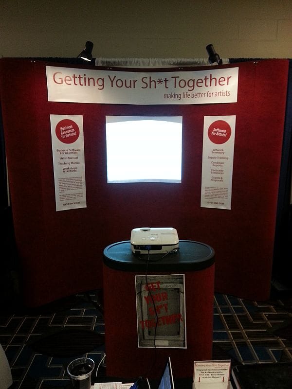 Artist services at the book fair (all photos by the author for Hyperallergic)