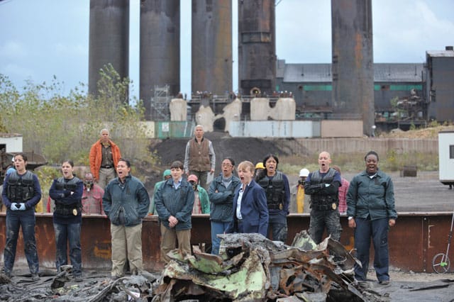 Matthew Barney and Jonathan Bepler, "River of Fundament: KHU" (2014), production still (photo by Hugo Glendinning, © Matthew Barney)