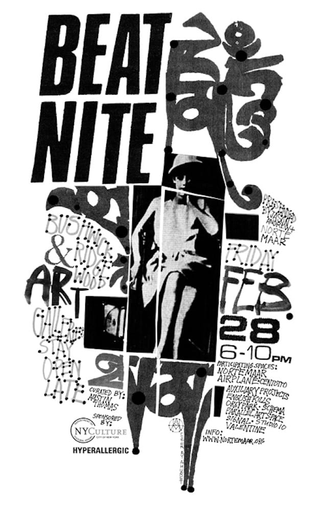 Flyer for Beat Nite 2014 (via nortemaar.org)