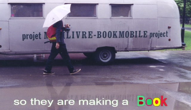 Screengrab from the BOOKMOBILE BOOK project Kickstarter video.