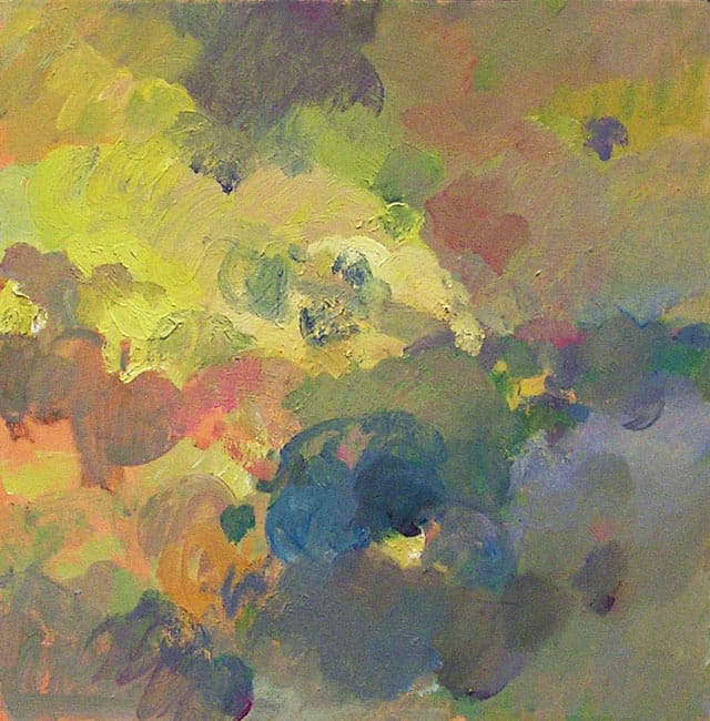 Walker Buckner, "Full Sky IV" (2012), oil on canvas, 16 x 16 in (image courtesy Lori Bookstein Fine Art)