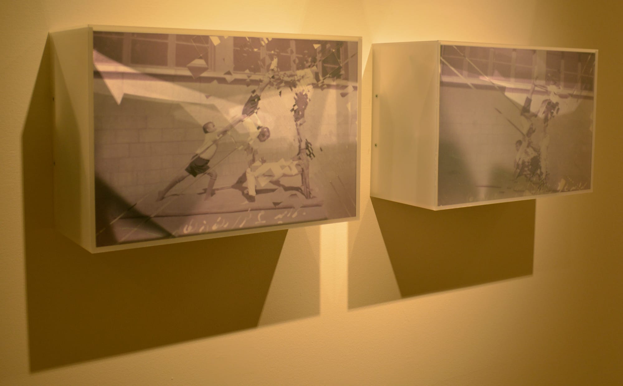 Samira Yamin, "Scotoma" (2014), acrylic, mirror, photograph on vinyl film