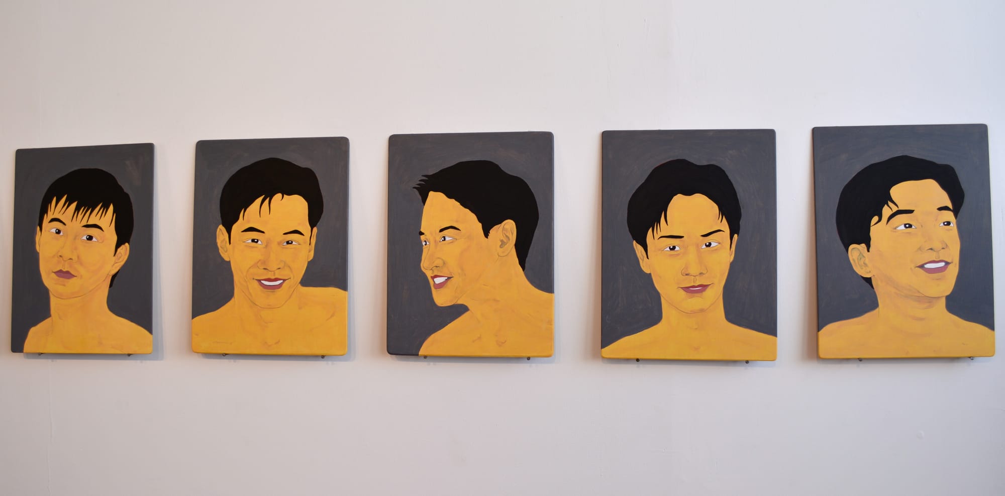 Ho Tam, “Matinee Idols” (2014), oil on masonite