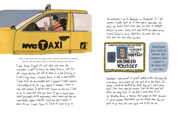 Rasheed Youssef, taxi driver, in "Hello NY" by Julia Rothman