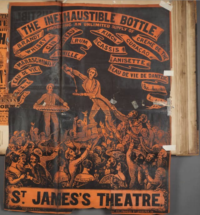 “The Inexhaustible Bottle” in Houdini’s “Magicians scrapbook” (1821–1939). Greatest trick of all time? (click to enlarge)