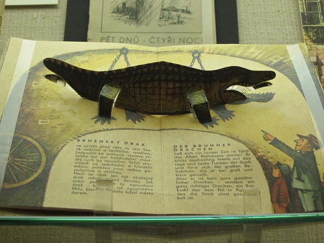 The "dragon" of Brno in a Czech children's book