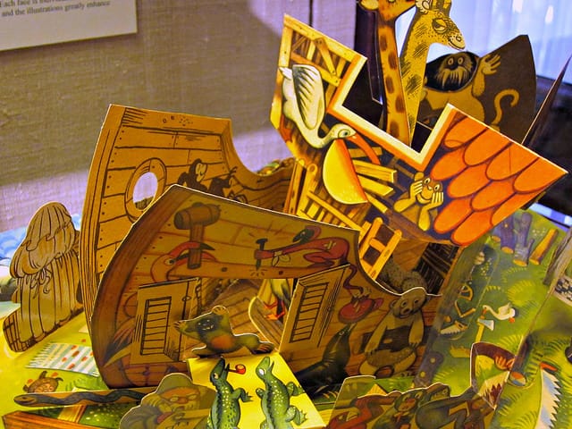 Detail of a Noah's Ark pop-up