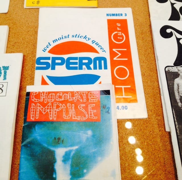 SPERM at the Queer Zines Exhibition