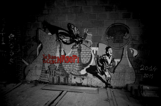 The Blood Sucking Hadopi, one of street artist Sampsa's signature works. (courtesy of the artist's website)