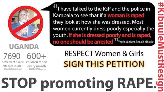 Change.org petition calling for Kibuule's resignation.