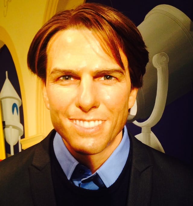 Tom Cruise looking waxy