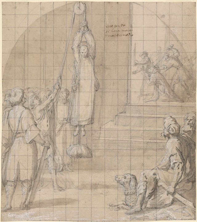 Vicente Carducho (ca. 1576–1638) Martyrdom of Father Andrés, ca. 1632 Brown wash, over black chalk, with lead white chalk The Morgan Library & Museum, New York Gift of Gertrude W. and Seth Dennis, 1986 Photography: Graham S. Haber