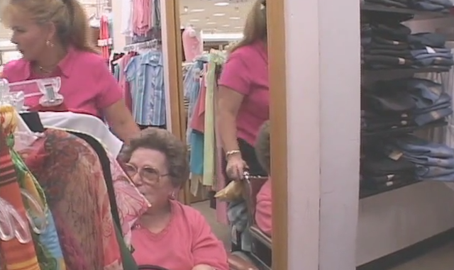 Screengrab from Catherine Forster's "We Shop" (2011).  Courtesy of the artist. 