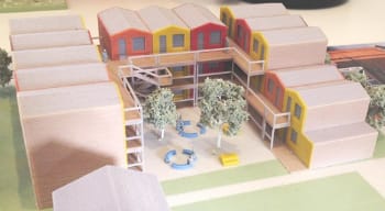 A rendering of what the Y:Cube house would look like in a modular unit