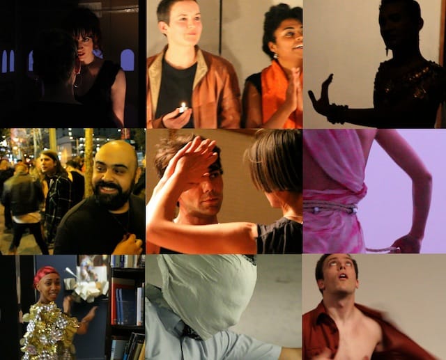 NS Collage of a selection stills from our performance series: Pictured From upper left to right: Amanda Yates, Meg Wolfe and Anna B. Scott, Prumsodun Ok, Nacho Nava, Nick Duran and Jmy James Kidd, Amanda Furches, Jahanna Blunt, Rafa Esparza and Nathan Bockelman. All graphic design images by Tanya Rubbak. All images courtesy of Native Strategies.