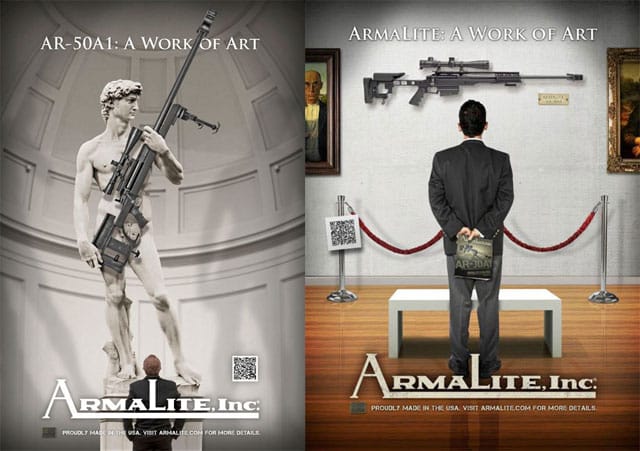 The ArmaLite ads (via ilpost.it)