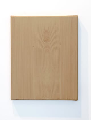 Andreas Slominski, "Coffin Painting" (2013), acrylic paint and wood stain on canvas, 11.81 x 9.45 in