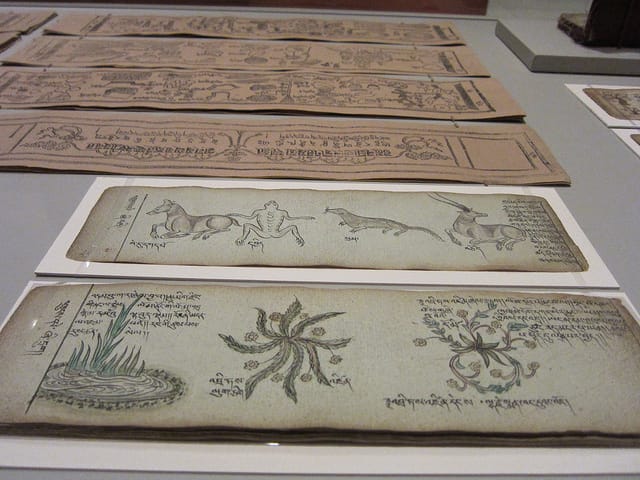 "Illustrated Materia Medica Handbook" (late 19th century or early 20th century), ink and watercolor on paper, Mongolia (from the Wellcome Library, London)