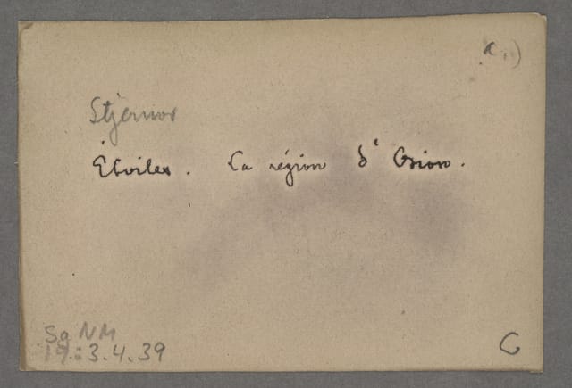 August Strindberg, back of "Celestograph VIII" (1893-94)