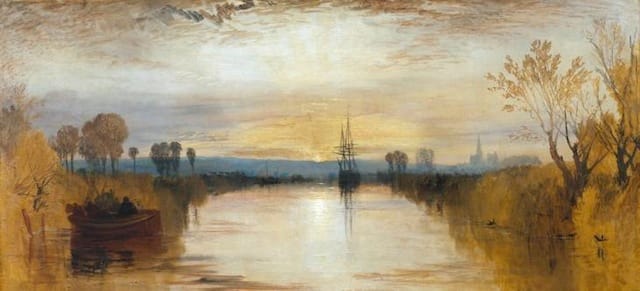 One of the paintings used in the study: J. M. W. Turner, "Chichester Canal" (1828), oil on canvas (Tate Britain, via Wikimedia) 