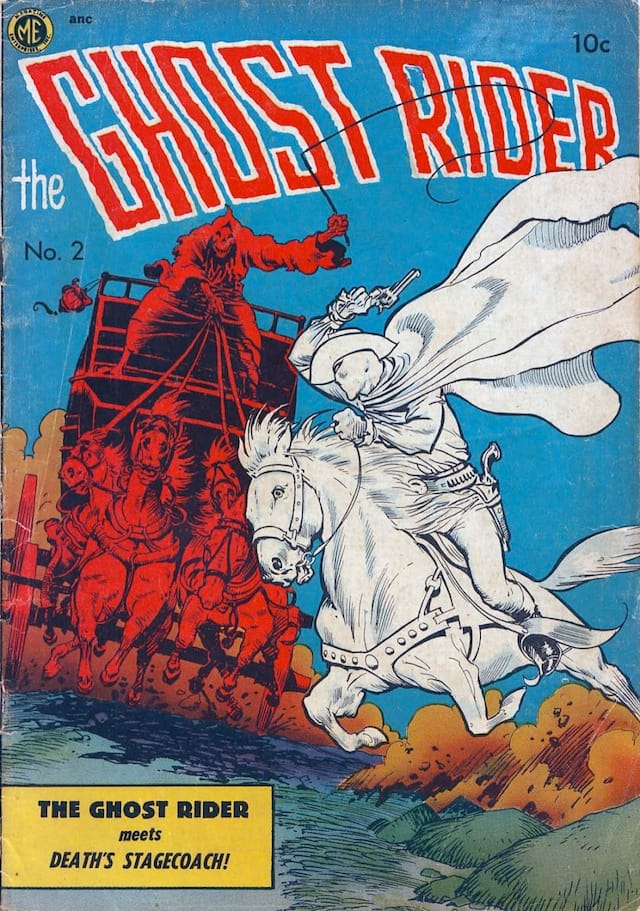 The Ghost Rider #2: The Ghost Rider meets Death's Stagecoach! (via Comic Book Plus)