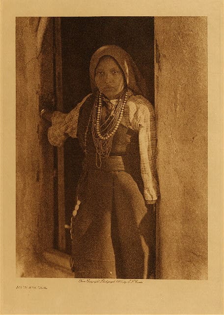 An Isleta girl via Curtis Libraries