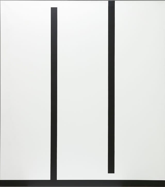 Knifer, Untitled (1990, Acrylic on Canvas, 63 x 55 1_8 inches) x