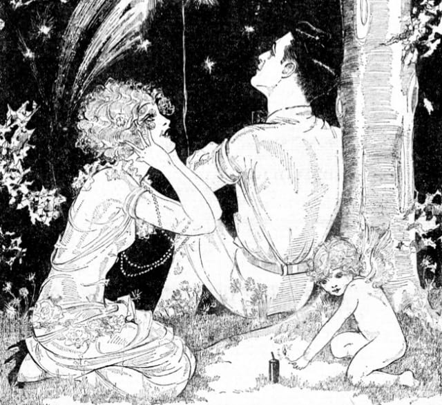 A "Brinkley clone" by Dorothy Flack, one of the many cartoonists to take their style from Nell Brinkley