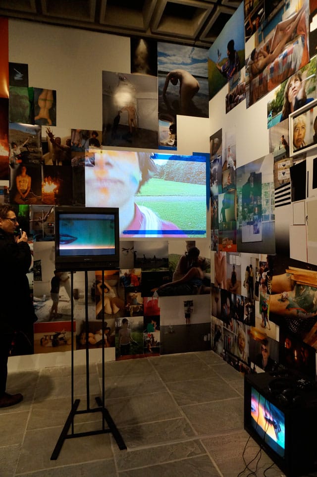 AL Steiner, "Cost-benefit analysis" (2014), pigmented inkjet prints, photocopies, and paint; "More Real Than Reality Itself" (2014), multichannel video installation, color, sound, 54 min