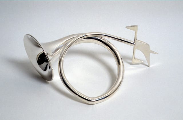 th, 1991, silver plated brass, 12 x 7 x 5 inches