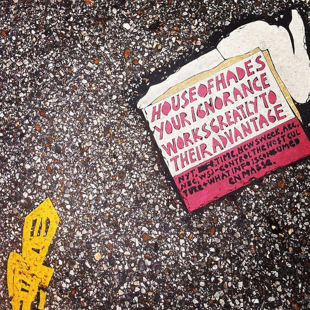 A Toynbee Tile, or a tribute to them, in Memphis, Tennessee (photograph by the author)