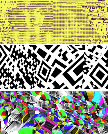 Claudia Hart, "Augmented Reality Activated Patterns" (2014).