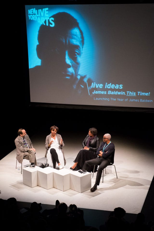 The opening keynote conversation for 'James Baldwin, This Time!,' featuring Jamaica Kincaid, Carrie Mae Weems, and Bill T. Jones