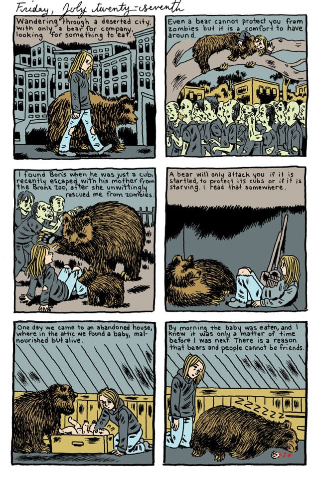 Page from Gabrielle Bell’s ‘Truth Is Fragmentary: Travelogues & Diaries’ (click to enlarge)