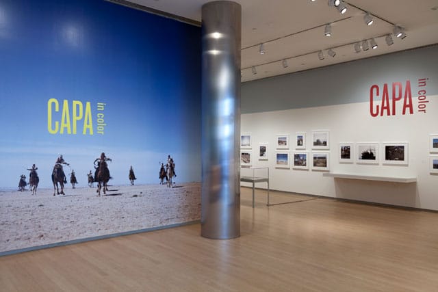 Installation view, 'Capa in Color' at the International Center of Photography (©International Center of Photography, 2014, photo by John Berens)