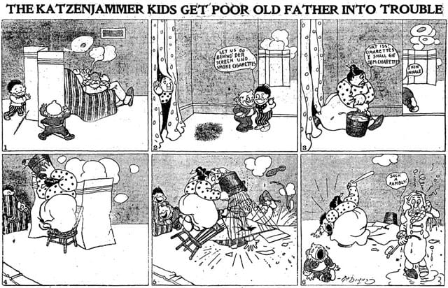 The Katzenjammer Kids doing what they do best — wreaking havoc