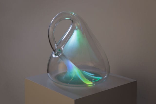 Gary Hill, “Klein Bottle with the Image of Its Own Making (after Robert Morris)” (2014), mixed media, ed of 5 + AP, 16.75 x 15 x 15 in (image courtesy Silicon Valley Contemporary)