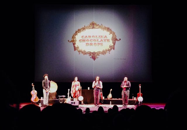 Carolina Chocolate Drops performing at BAM (photo by the author for Hyperallergic)