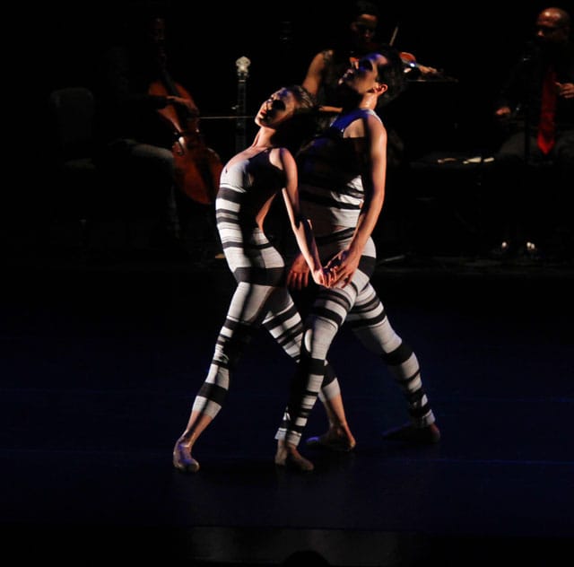 Tiler Peck and Robert Fairchild performing "Cornbread Duet" (photo by Rahav Segev) (click to enlarge)