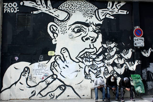 A mural by Zoo Project in Paris (photograph by Aurélien Michaud, Flickr user)