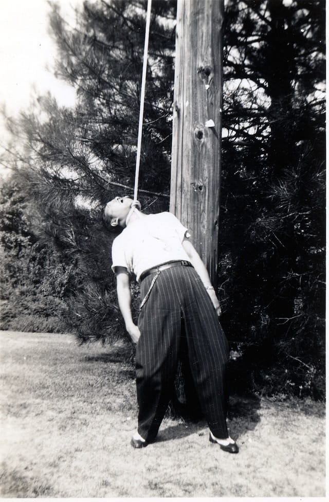 "Man in Noose" (date unknown) from the collection of Marc Boone Fitzerman.
