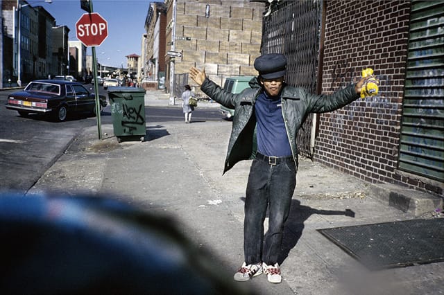 Meryl Meisler, "High Hat Hands Raised" (Bushwick, Brooklyn, April 1982)