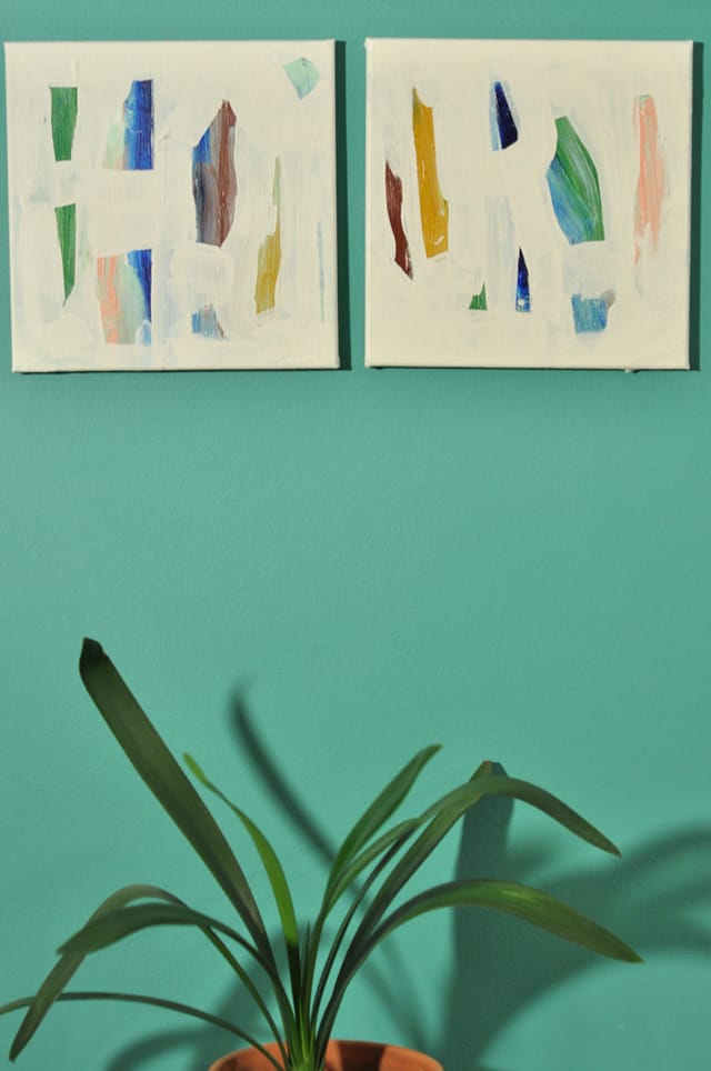 Two works in Jessica Ralli's "Fracture 1–4" (2014) series.