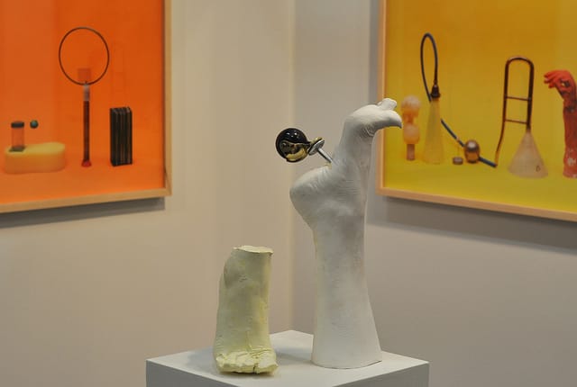Sculptures and photographs by Tamar Ettun at the Artis booth.