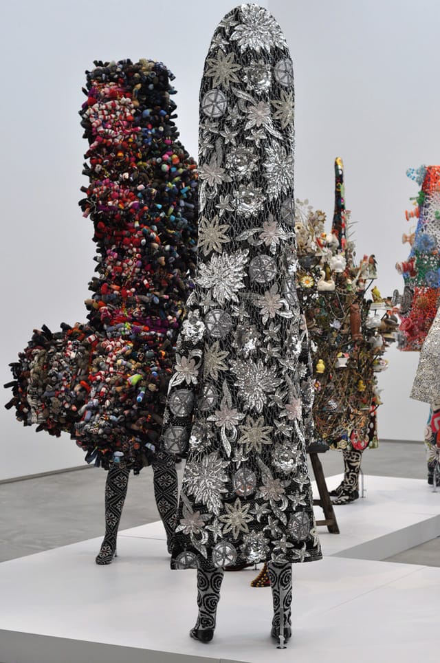 A view of Soundsuits in the main gallery.