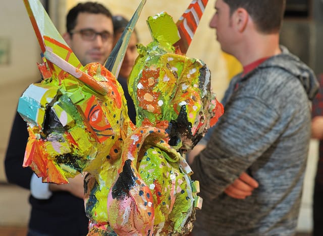 Detail of Emily Noelle Lambert, "I am of Two / Warrior Two" (2014)