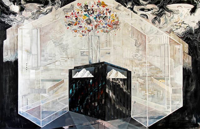 Ricky Allman, "All of Us Redux" (2013), acrylic on canvas, 5 x 7 feet. Image courtesy of the artist.